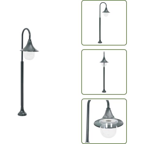 Farola de jardín aluminio - vidaXL Farola de jardín aluminio verde oscuro E27 120 cm - Farola verde oscuro