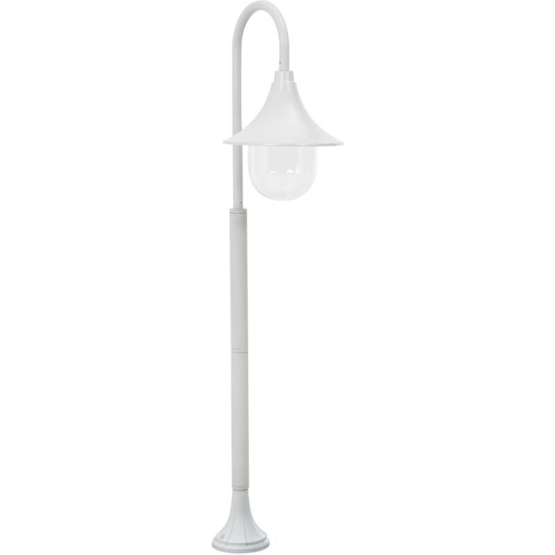 

vidaXL Farola de jardín de aluminio blanca E27 120 cm - Blanco