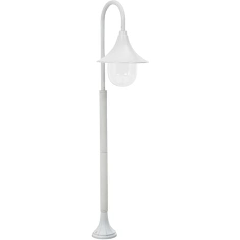 Farola de jardín de aluminio blanca E27 120 cm vidaXL