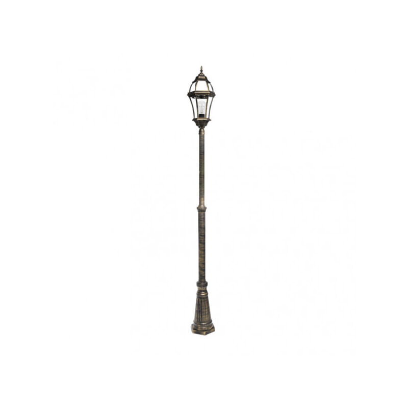 Becrux aluminium lampadaire extérieur 1xe27 noir/or ip44 234x25x25 cm réglable en hauteur Becrux aluminium lampadaire extérieur 1xe27 noir/or ip44 234x25x25 cm réglable en hauteur