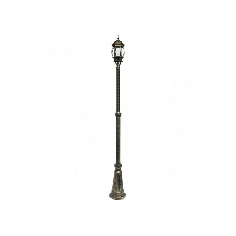 Lampadaire de jardin modèle CAELUM Noir/Or Ip44 - Fabrilamp