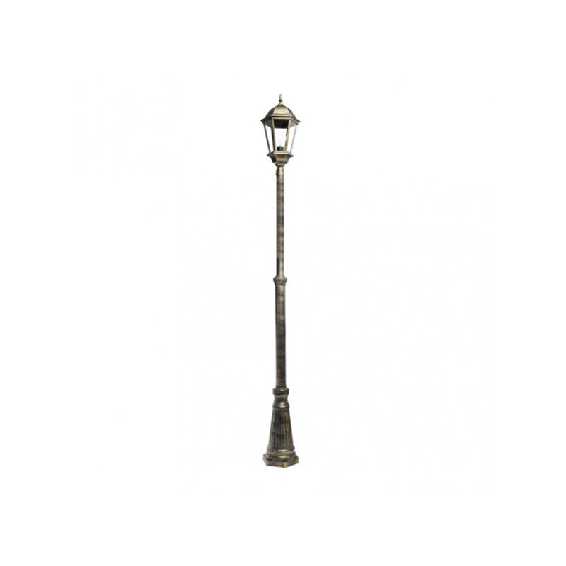 Lampadaire extérieur aluminium regulus 1xe27 noir/or 230x25x25x25 cm hauteur réglable ip44 Lampadaire extérieur aluminium regulus 1xe27 noir/or 230x25x25x25 cm hauteur réglable ip44