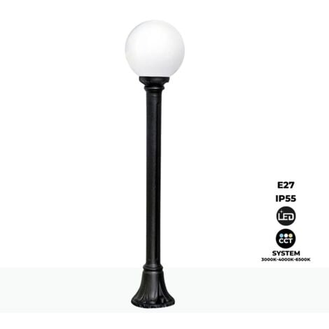 Farola Exterior Fumagalli LED "GLOBO MIZAR/G250" 8.5W E27 - CCT - Negro