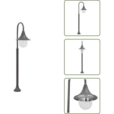 Farola exterior - vidaXL Farola de jardín de aluminio color bronce E27 120 cm - Iluminación de jardín