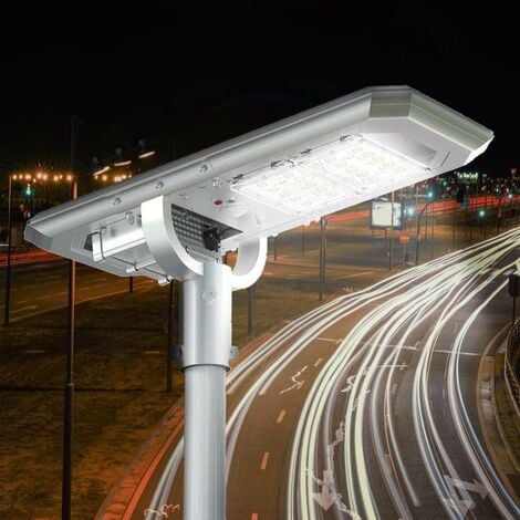 Farola LED De Energía Solar 2000 Lumen Con Panel Solar Y Sensores Para Calles Plazas Parking ATLAS