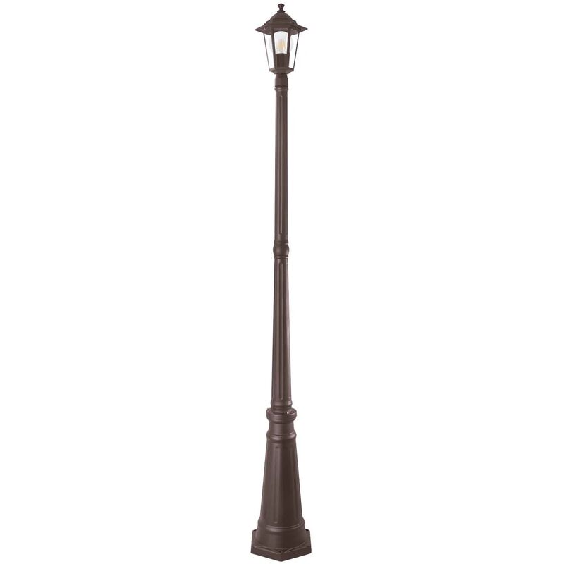 

Lúzete - Farola Pie Exterior Hexagonal Marrón Óxido