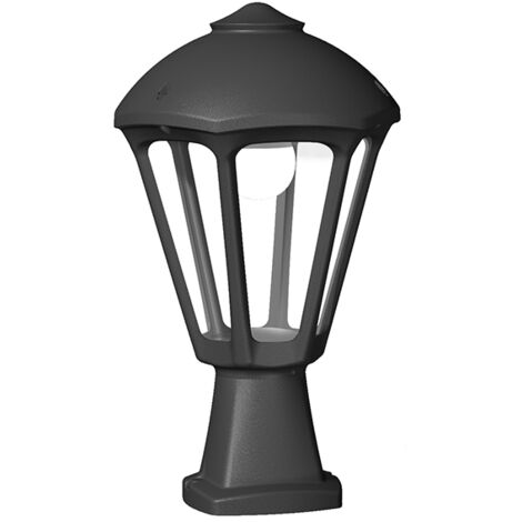 Farola SANDRO 1xE27 IP55 L.24xAn.24xAl.37cm resina negra
