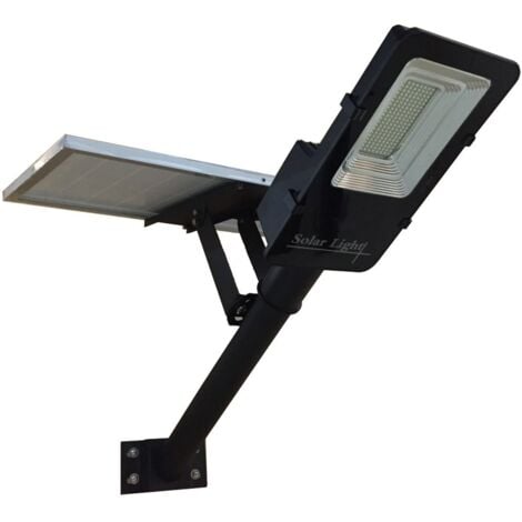Farola solar 60W panel orientable 6000K exterior ion-litio