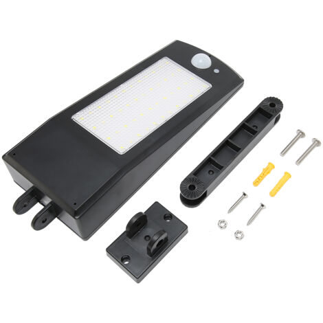 Farola solar exterior con sensor de movimiento, 48 LED y ángulo ajustable, resistente al agua IP65, múltiples modos de iluminación.