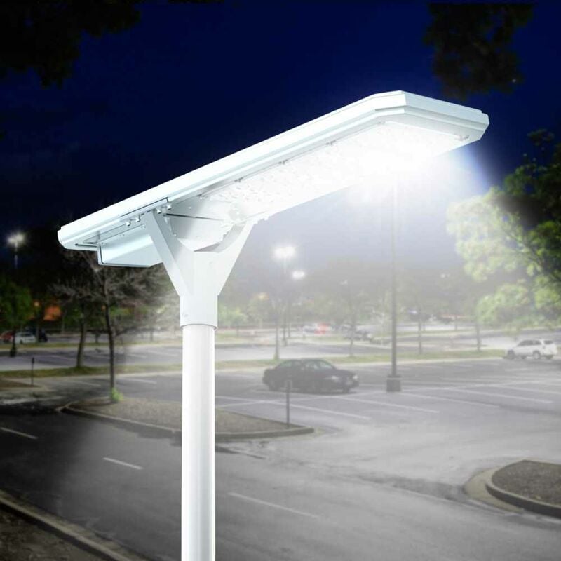 

Farola solar para alumbrado público Led 4000 lumens panel y sensores integrados Megatron