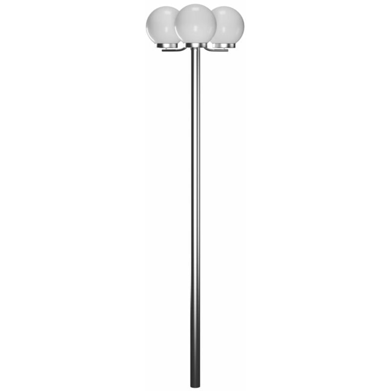 

Farola verde de jardin, 220 cm, 3 globos de luz