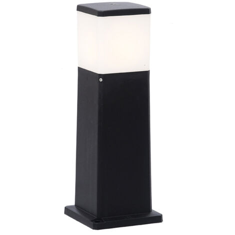 Farola VIRGILIO 1xE27 11W con pulsador CCT (3colores) IP55 Al.48cm resina negra