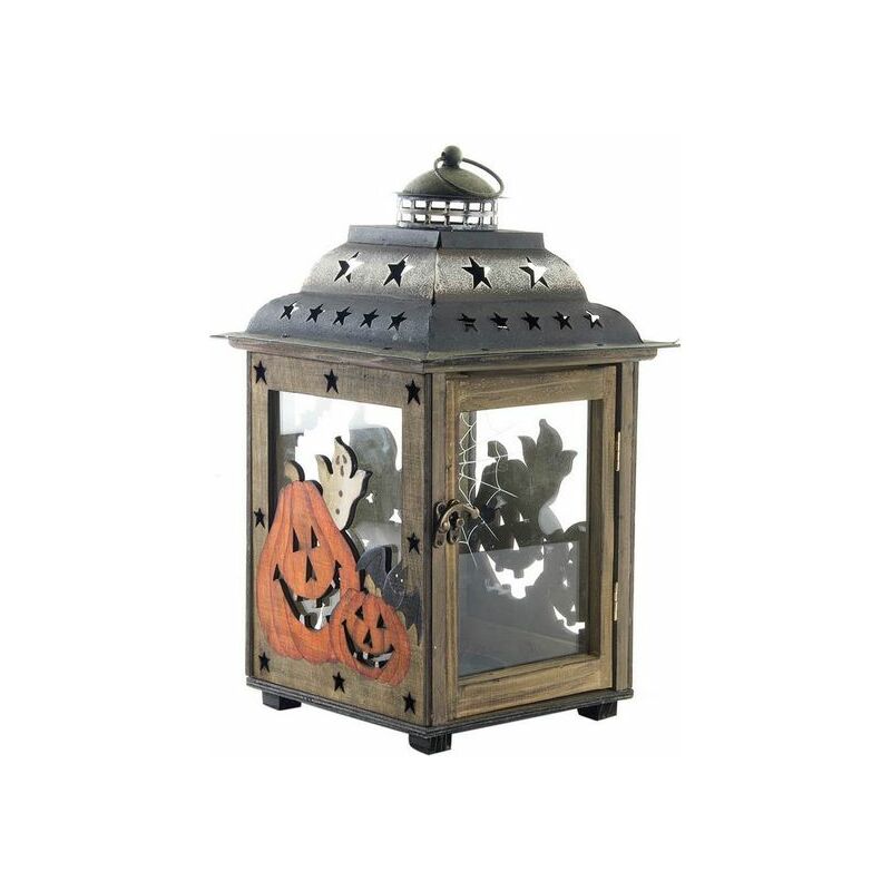 

Farolillo DKD Home Decor Madera Metal Halloween (22 x 22 x 36 cm)