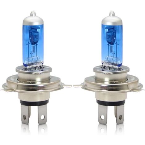 Faros halógenos H4 P43t 60/55W 5000k blanco cálido luz alta/luz baja 12V para coche y moto, 2 unidades