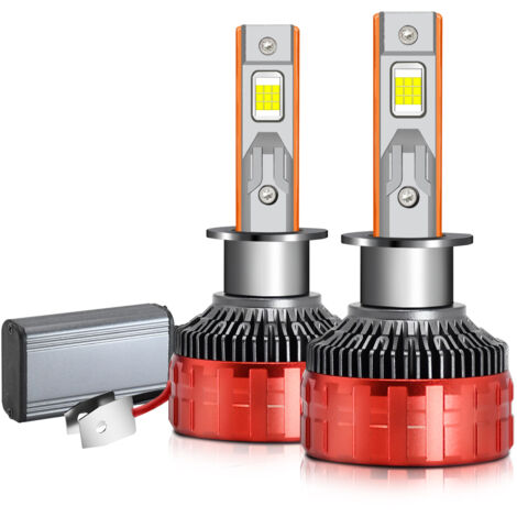 Faros LED para coche de 100 W, resistentes al agua IP68, 6000 K, 22000 lm, 9005, 9006, H1, H4, H7, H11, 10-32 V, A15 H1, 2 unidades