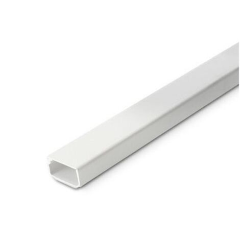 FARPLAS minicanal adhesivo 2.1mt 16x40mm , Tira minicanal para cable electrico de 2,10 mtsPlastico blancoAutoadhesivaTamaño 16x40mm.