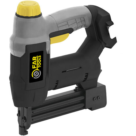 Fartools – Agrafeuse sans fil 18V – Force de frappe ajustable – Éclairage LED – Pour bois dur et teck – Poignée ergonomique soft-grip