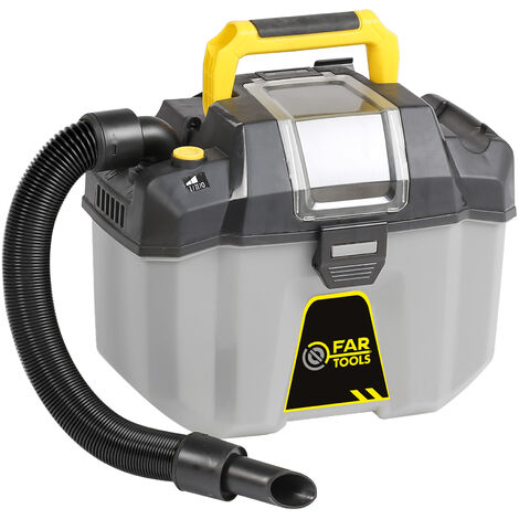 Fartools – Aspirateur eau et poussières sans fil 18V – Moteur Brushless – Puissance de succion 11/16Kpa – Capacité bac 10L – Pour chantiers humides