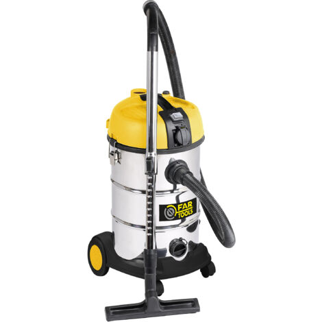 Fartools – Aspirateur plaque de plâtre NETUP 30P – 1200 W – Dépression 18 kPa – Cuve inox 30 L – Pour chantiers humides et poussières fines