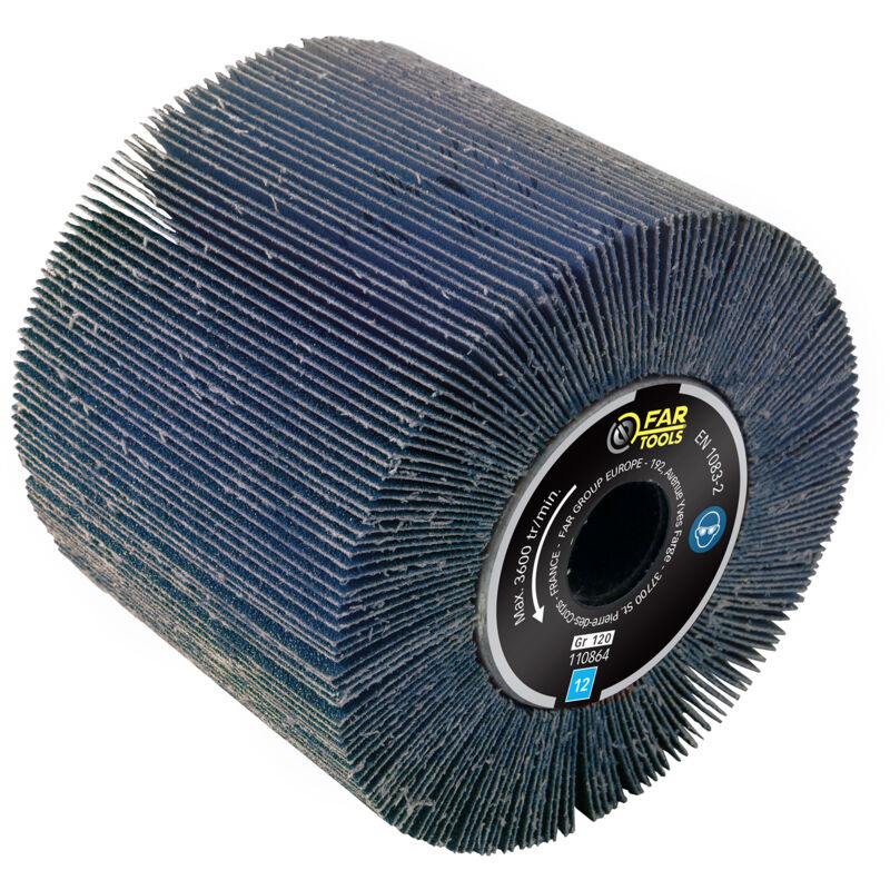 Brosse à lamelles abrasives A120 Ø120mm/L100mm