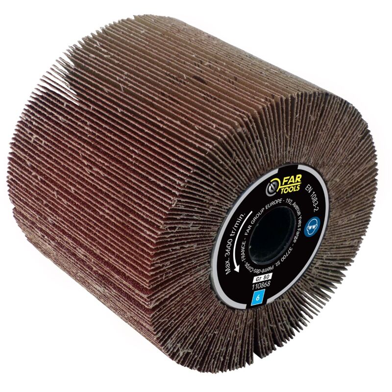 Fartools - Brosse à lamelles abrasives A80 far tools ø 120 mm l 100 mm - 110868