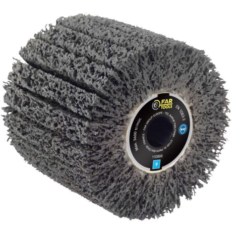 Fartools – Brosse carbure de silicium 120mm – Largeur 100mm – Alésage 20mm – Pour décapage intensif surfaces métalliques - rex200