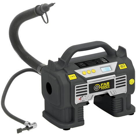 Fartools – Compresseur gonfleur 18V sans fil – Pression max 11 bar – Écran numérique – Compatible gamme X-FIT – Livré avec buses de gonflage - 1100KPA