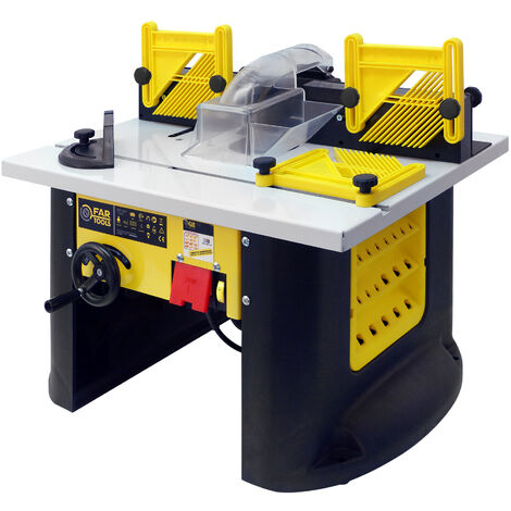 Fartools – Défonceuse sur table 1500W – Vitesse variable 8000-30000 tr/min – Profondeur de coupe 0-40 mm – Table 600 x 460 mm pour bois dur