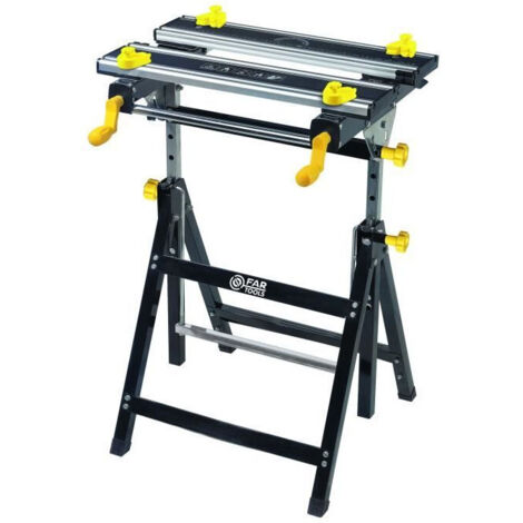 Fartools – Établi modulable pliant 100 kg – Plateau aluminium inclinable à 80° – Hauteur réglable – Pour chantiers humides et espaces confinés