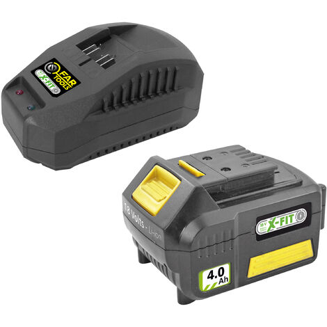 Fartools – Kit batterie lithium-ion 18V 4,0Ah avec chargeur rapide – Compatible gamme X-FIT – Performance optimisée pour outils électroportatifs - XF-KIT40