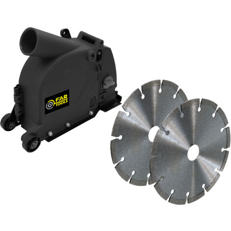 Fartools – Kit de rainurage béton Ø 125mm pour meuleuse 115/125mm – 4 bagues de réduction – Compatible meuleuses d'angle – Pour rainures précises