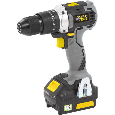 Fartools – Perceuse à percussion sans fil 18V – 2 batteries 3,0Ah – Moteur Brushless – Couple 45Nm pour percer bois et métal - XFB-IMPACT2