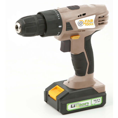 Fartools perceuse sans fil beige 10,8 V batterie lithium-ion