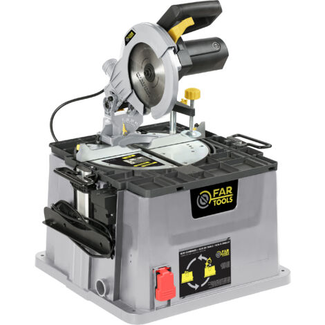 Fartools Pro – Scie de table réversible 210 mm – Moteur 1500W – Coupe précise pour bois dur – Système de bascule rapide – Collecteur de poussières