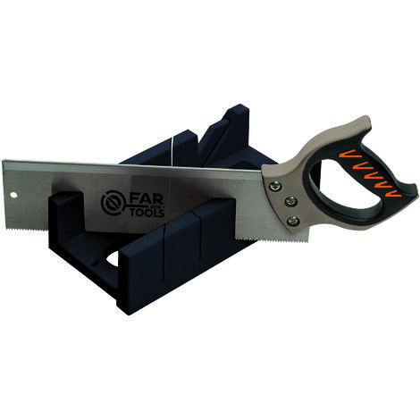Fartools – Scie à onglet manuelle 340x80mm 9TPI – Capacité de coupe 100x55mm – Pour coupes précises dans bois et PVC – Boîte incluse