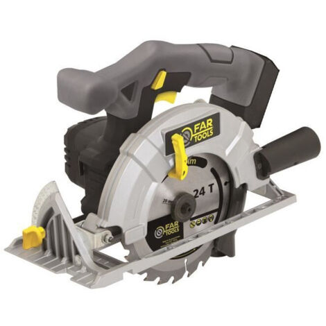 Fartools – Scie circulaire 18V Ø165mm – Vitesse 3800 tr/min – Capacité de coupe 50mm à 90° – Pour bois et métal – Design ergonomique