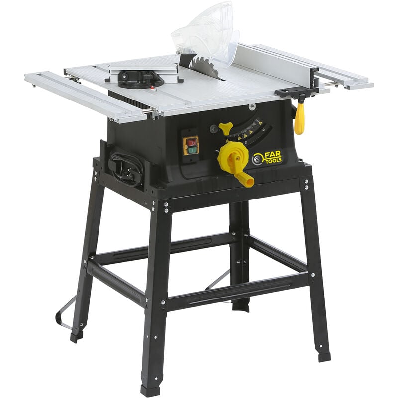 Fartools - Scie de table 1800W Ø250mm 2 extensions latérales