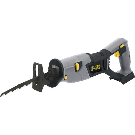 Fartools – Scie sabre sans fil 18V – Vitesse variable jusqu'à 3000 cps/min – Profondeur de coupe bois 90mm – Pour bois, métal et branches