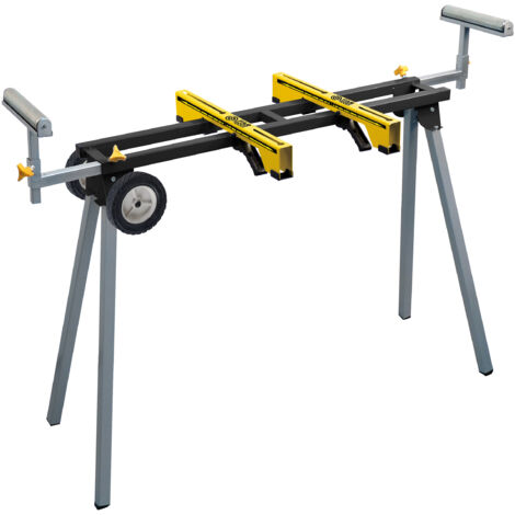 Fartools – Piètement universel pour scie à onglet roulant L 100 cm H 86 cm – Capacité 100 kg – Rouleaux métalliques extensibles 75 cm