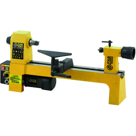 Fartools – Tour à bois 250W – Vitesse 750-3200 tr/min – Capacité 300 mm – Pour bois dur et teck – Moteur puissant pour façonnage précis - TBS 400 B
