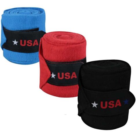 Fasce in pile modello USA Style con chiusura a strappo - Rosso