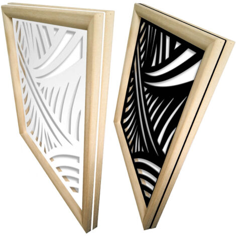 FASCE - Moduli Decorativi in Legno e PVC - Colore: bianco - Misura: 48x48 cm