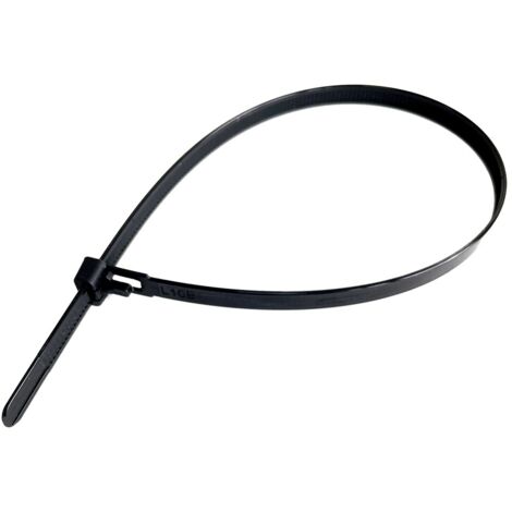 FASCETTA A STRAPPO PER CABLAGGIO RIAPRIBILE mm 7,6 x 200 - nero
