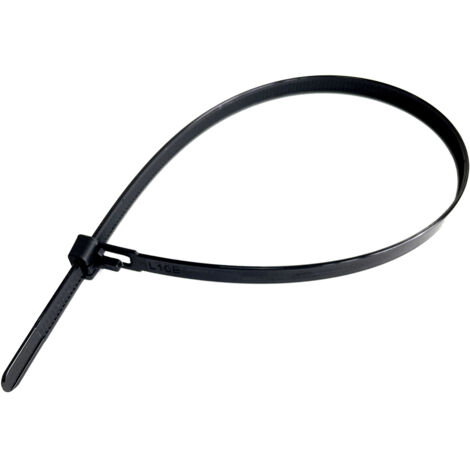 FASCETTA A STRAPPO PER CABLAGGIO RIAPRIBILE mm 7,6 x 200 - nero  - UNIKO