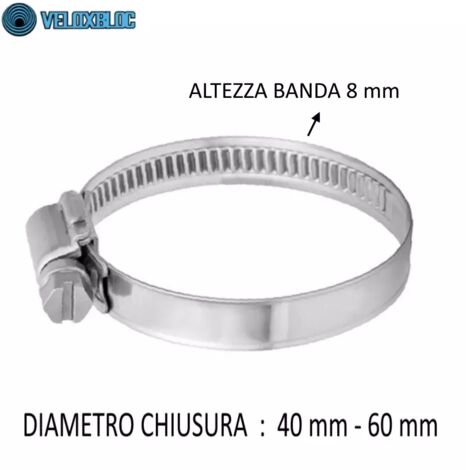 FASCETTA BANDA PERFORATA DA 8 MM . DIAMETRO 40-60