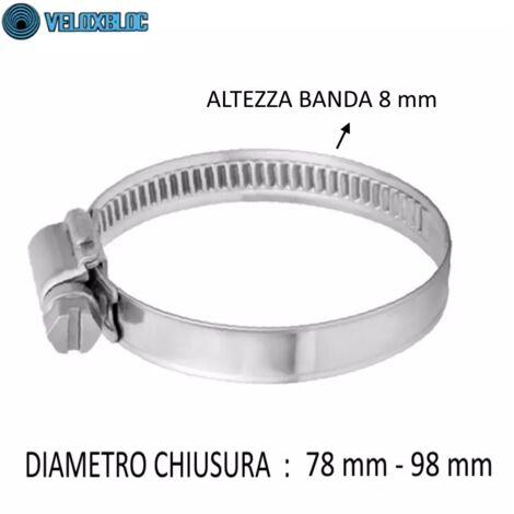 FASCETTA BANDA PERFORATA DA 8 MM . DIAMETRO 78-98