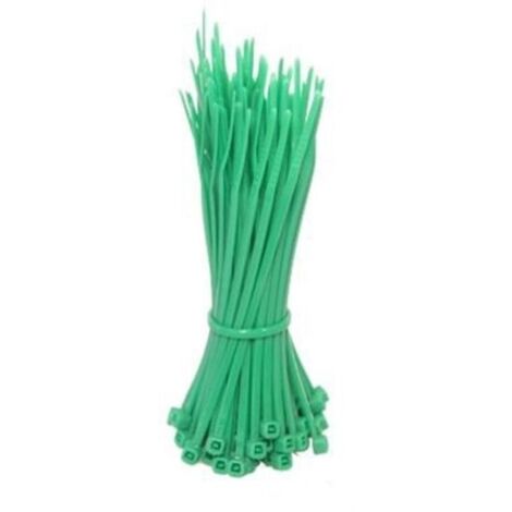 FASCETTA CABLAGGIO VERDE NYLON 3,5X200 MM 100 PZ