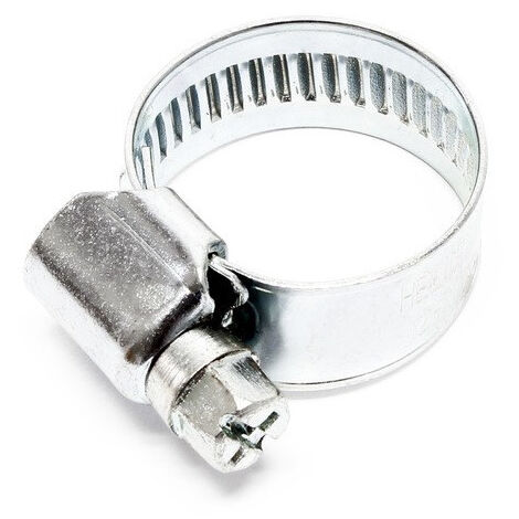 Fascetta stringi tubo zincata con vite senza fine - 2pz, diametro 80-100mm