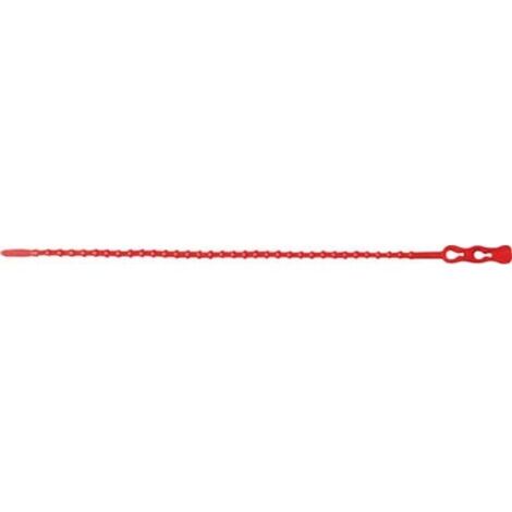 Fascetta stringitubo CLICKTIE L.240mm P.3,8mm PE rosso 100 pezzi/confezione
