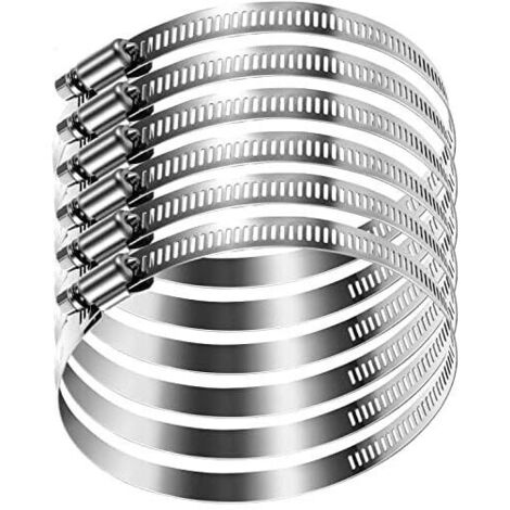 Fascetta stringitubo in acciaio inox KZQ 6, fascetta in acciaio inox 91-114 mm, fascetta flessibile per tubi di trasmissione, tubi del carburante, impianti idraulici per autoveicoli, piscine